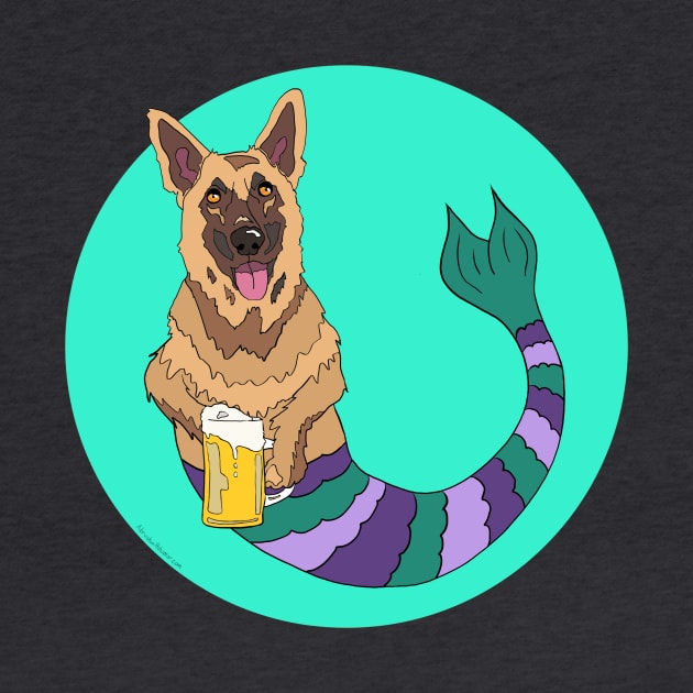 Oswald the German Shepherd Mermutt by abrushwithhumor